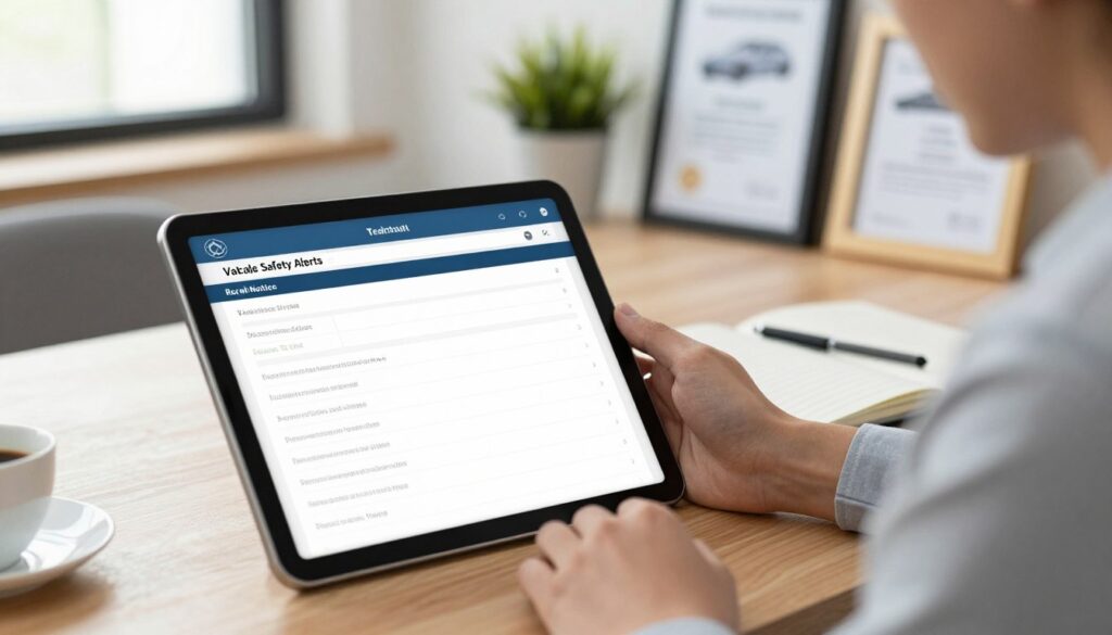 Checking vehicle safety alerts and recall notices Checking vehicle safety alerts and recall notices