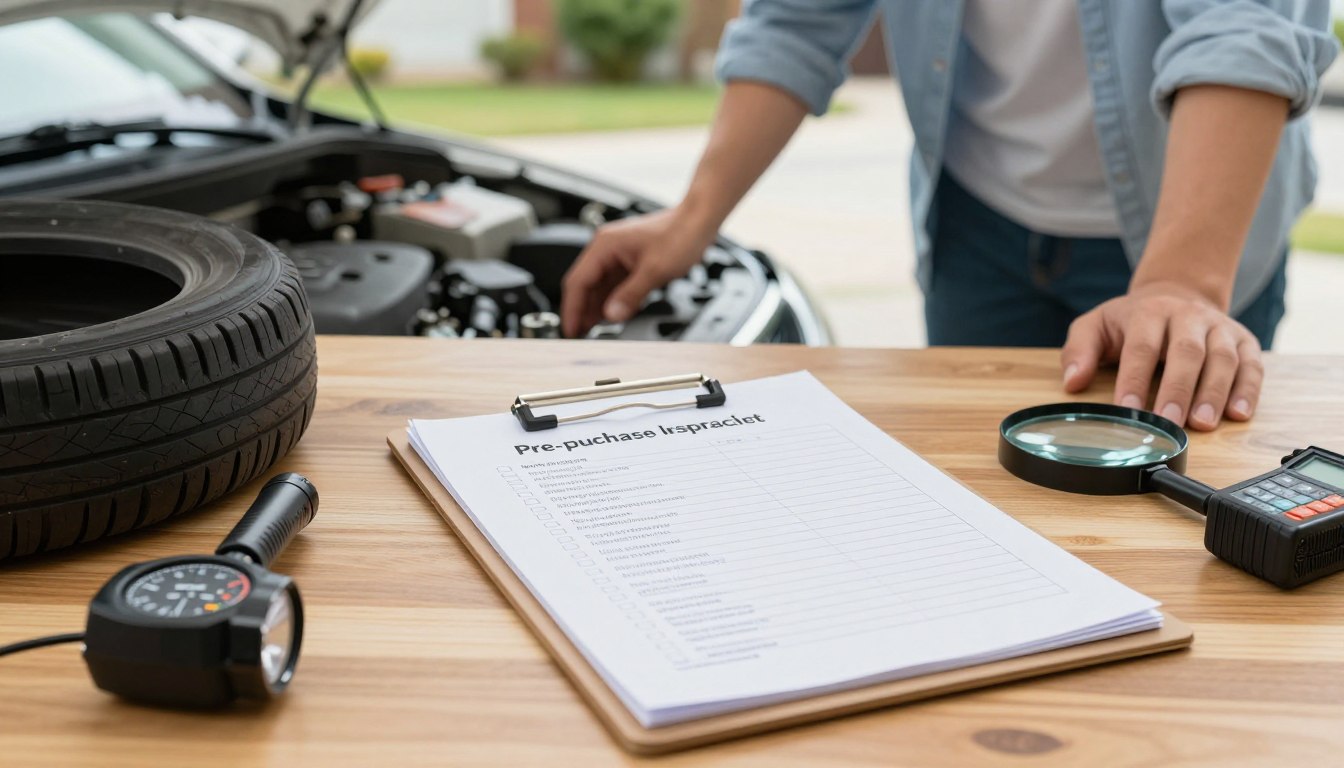 Pre purchase inspection checklist to use when buying from private sellers