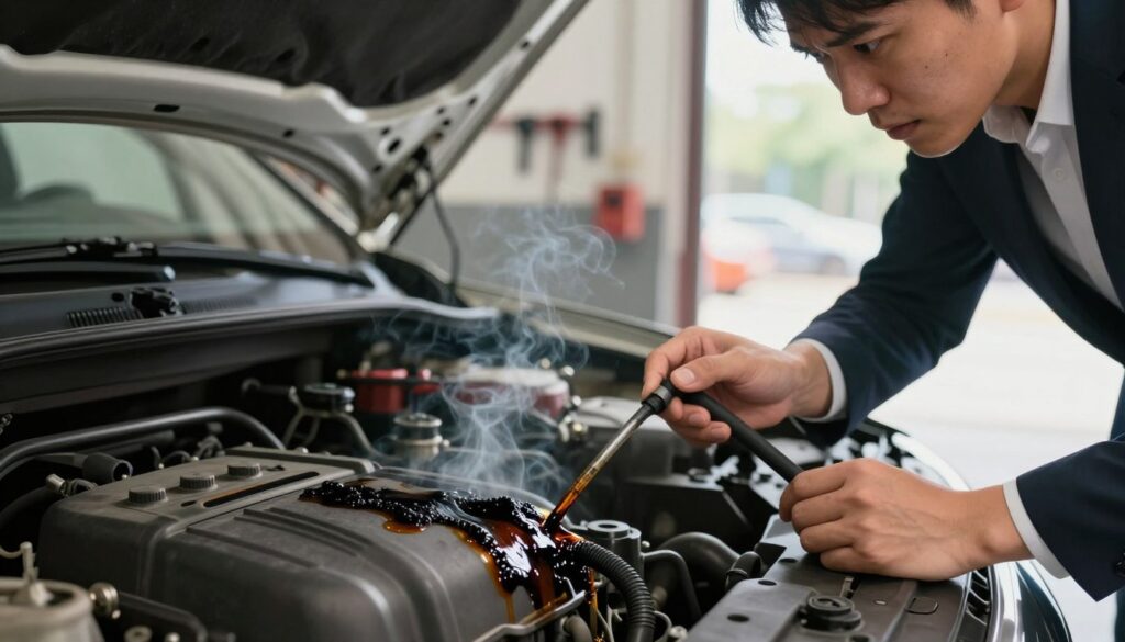 burning oil smell in car burning oil smell in car